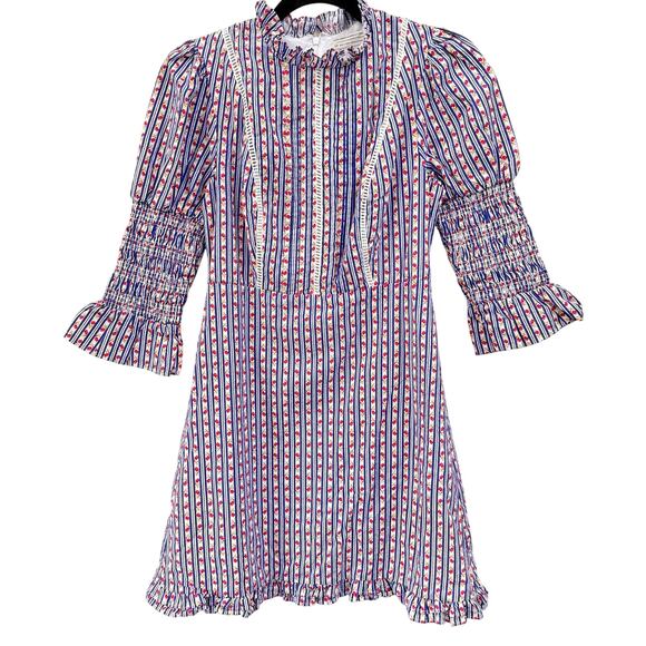 LAURA ASHLEY & URBAN OUTFITTERS Exclusive Maisy Mock Neck Mini Dress Size Small - Picture 2 of 12